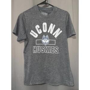 UCONN Huskies T-Shirt Gray Small Faint Stains
